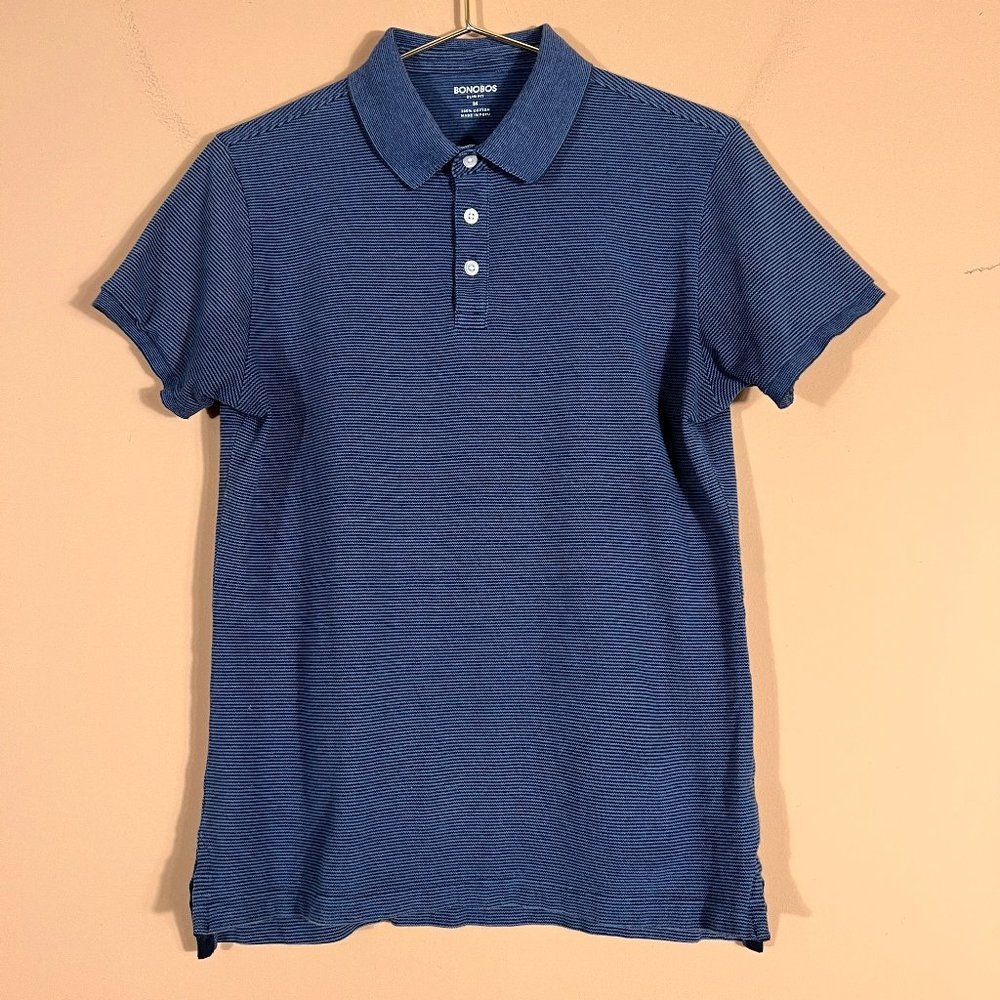 Bonobos Mens Slim Fit 100% Cotton Short Sleeve Polo Shirt